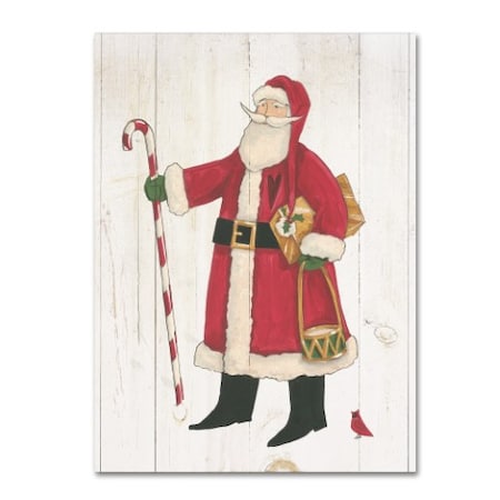 Anne Tavoletti 'Vintage St Nick II On White Wood' Canvas Art,24x32